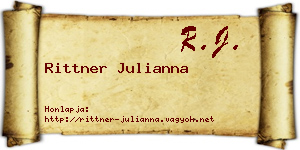 Rittner Julianna névjegykártya